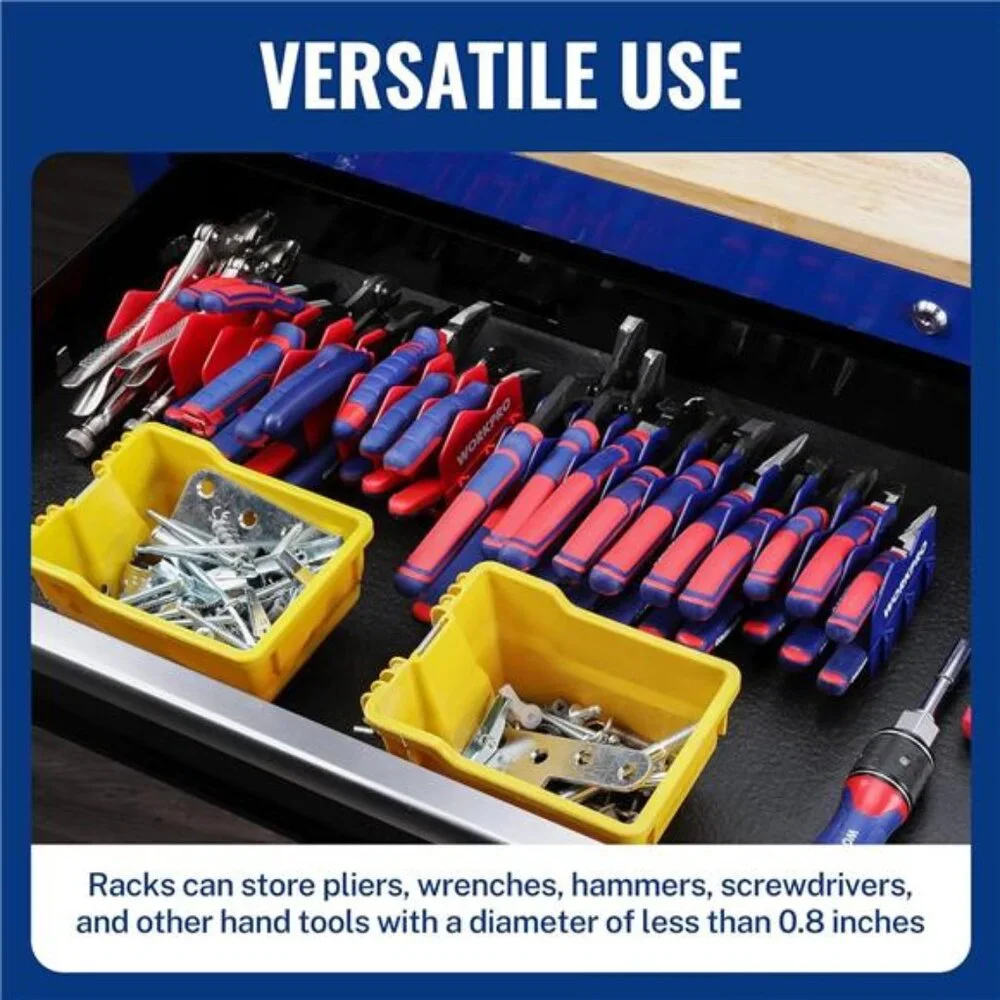 Pliers Organizer Rack Tool Drawer Holder 20 Slot Non Slip Tool Storage Rack